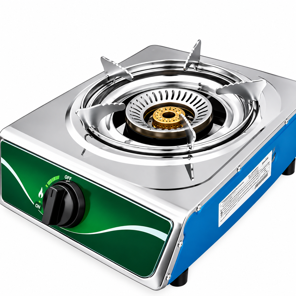 Biogas cooker in Kenya for household and commercial cooking using renewable biogas fuel.