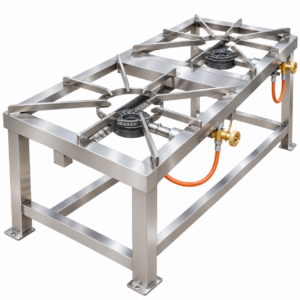 Stainless Steel Double Burner Biogas Stove in Kenya from Homebiogas Kenya