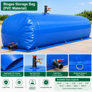 PVC Biogas Storage Bag – 0.5 m³ to 5 m³ in Kenya | Home Biogas Kenya