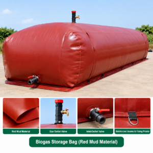 Red Mud Reinforced Biogas Storage Bag – 5 m³ to 1000 m³ in Kenya | Home Biogas Kenya